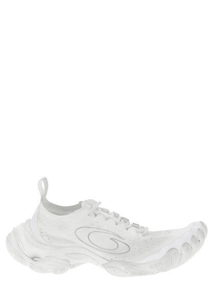 Balenciaga White Polyester Athletic Sneakers