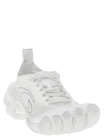 Balenciaga White Polyester Athletic Sneakers