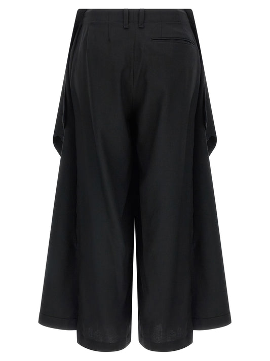 Issey Miyake Black Wool Casual Pants