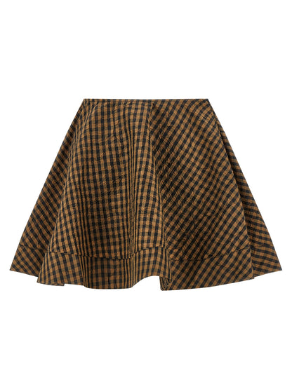 Ganni Brown Recycled Polyester Long Skirt