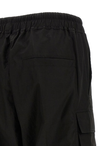 Rick Owens Black Cotton Cargo Pants