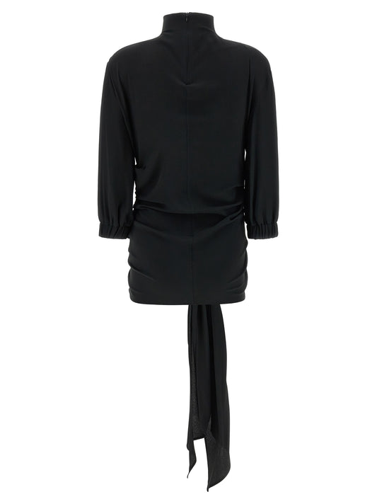The Attico Black Acetate Tank Tops