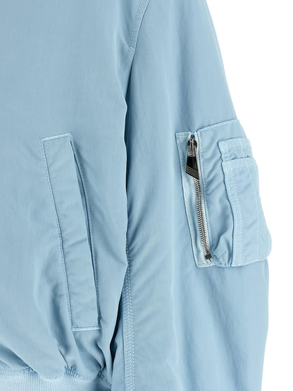 The Attico Blue Polyamide Bomber