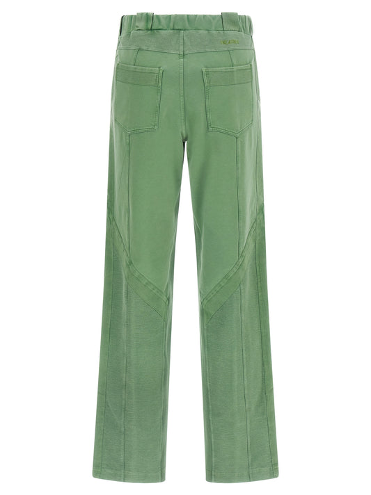 The Attico Bicolor Cotton Casual Pants