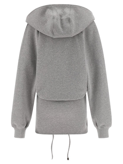 The Attico Gray Cotton Short Dress