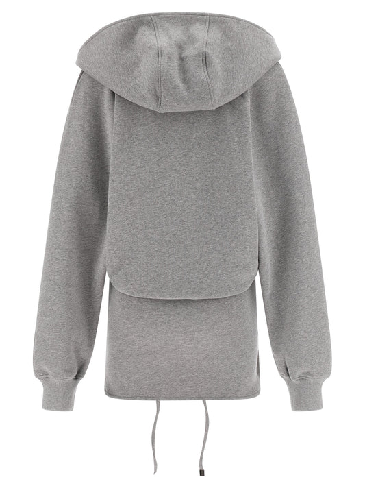 The Attico Gray Cotton Short Dress