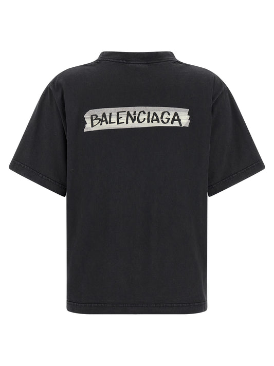 Balenciaga Black Cotton T-Shirt