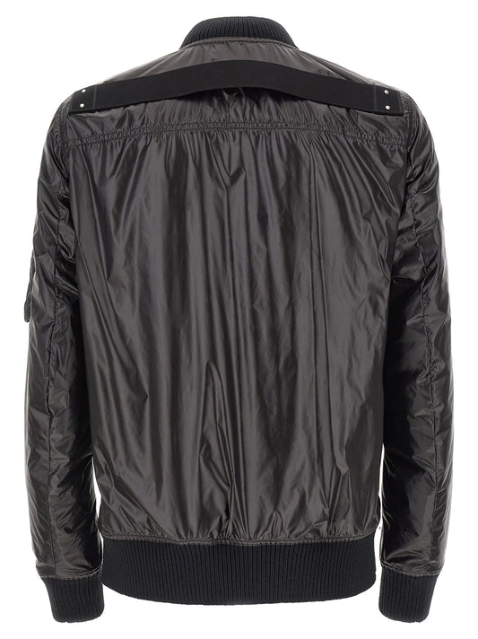 Rick Owens Black Nylon Bomber