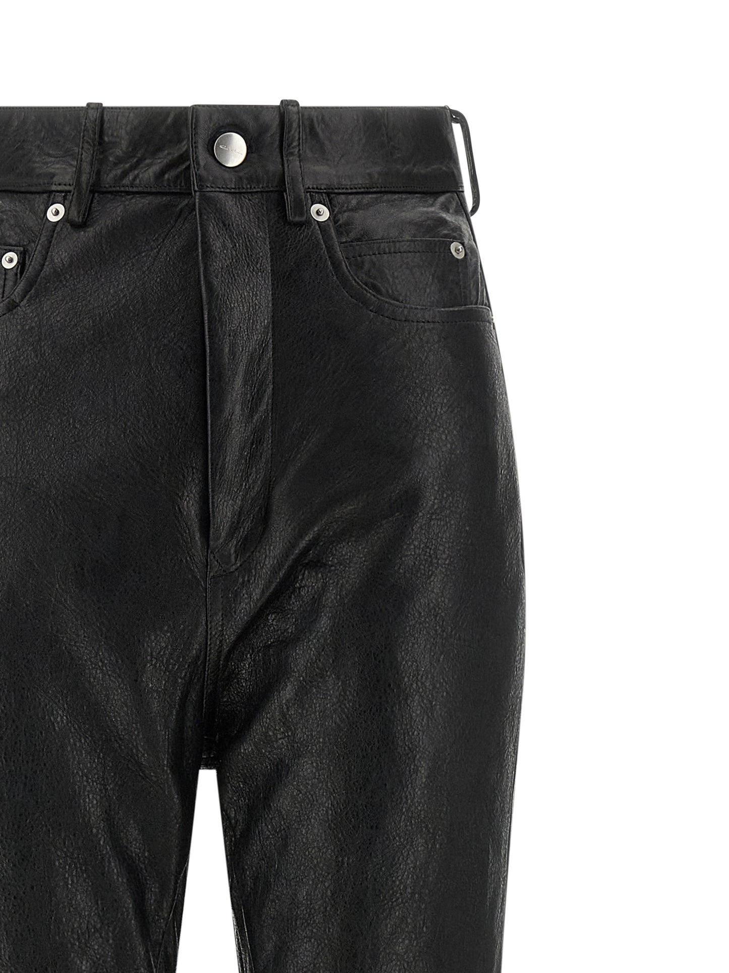 Rick Owens Black Lamb Leather Pants