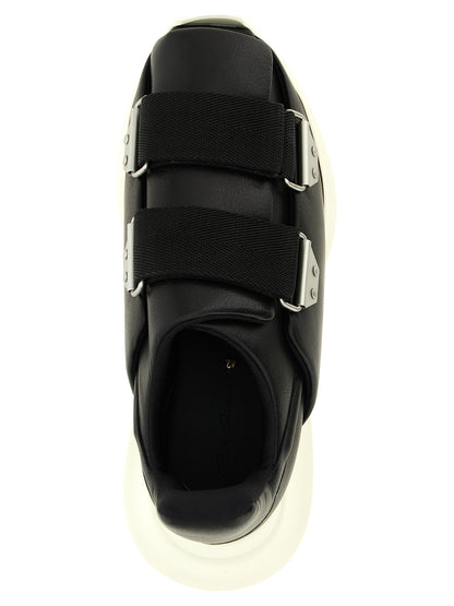 Rick Owens Black Calfskin Athletic Sneakers