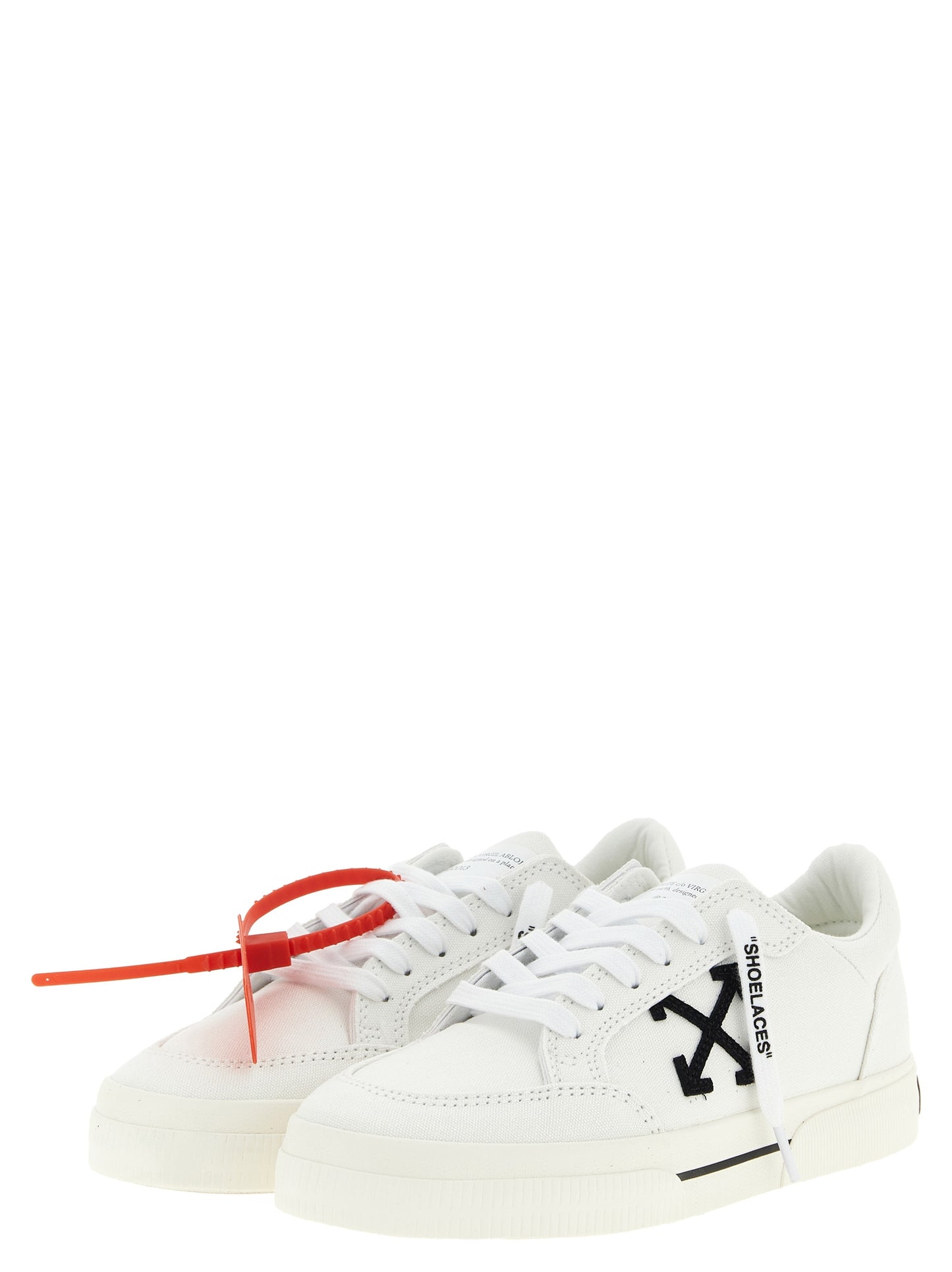 Off-White Bicolor Cotton Low Top Sneakers