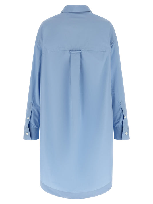 Ami Paris Blue Cotton Midi Dress