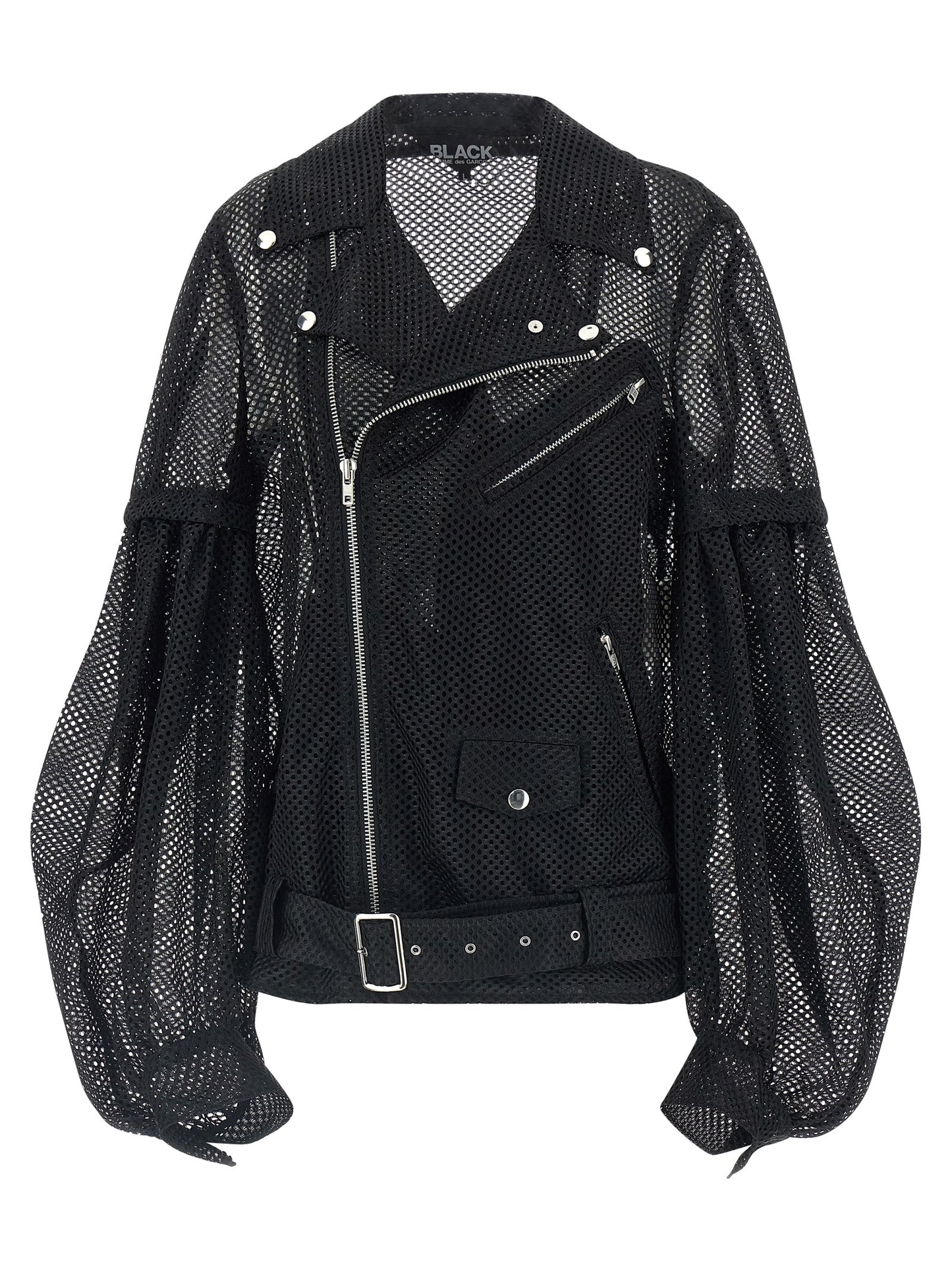 Comme Des Garçons Black Polyester Biker Jacket