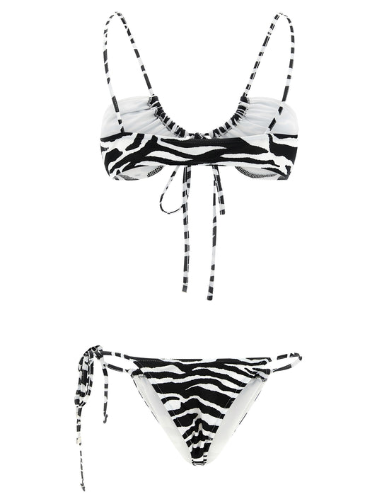 The Attico Bicolor Polyester Bikini