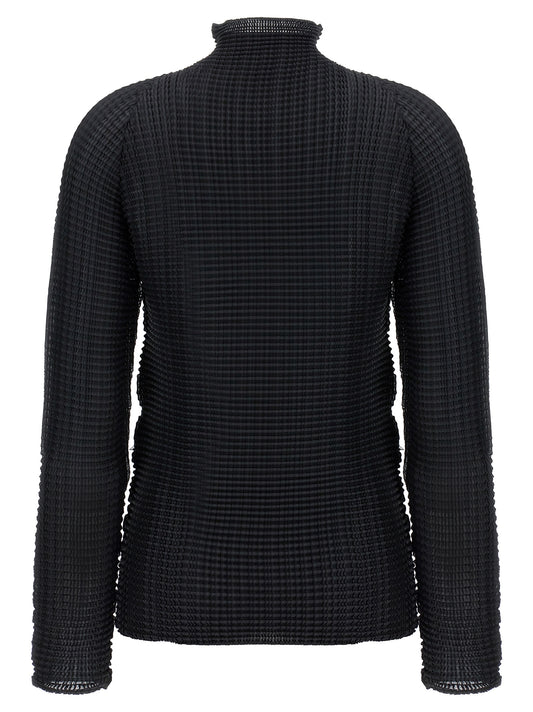 Issey Miyake Black Polyester Cardigan