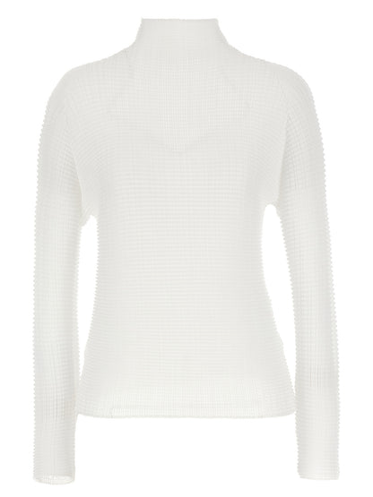 Issey Miyake White Polyester Cardigan