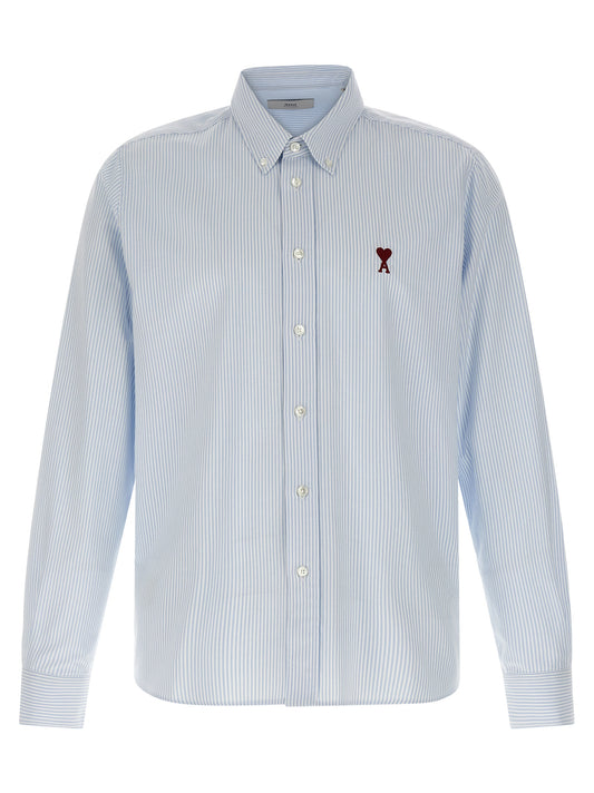 Ami Paris Blue Cotton Blouse