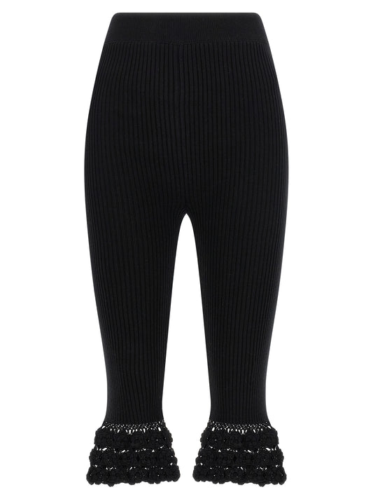 Ganni Black Organic Cotton Casual Pants