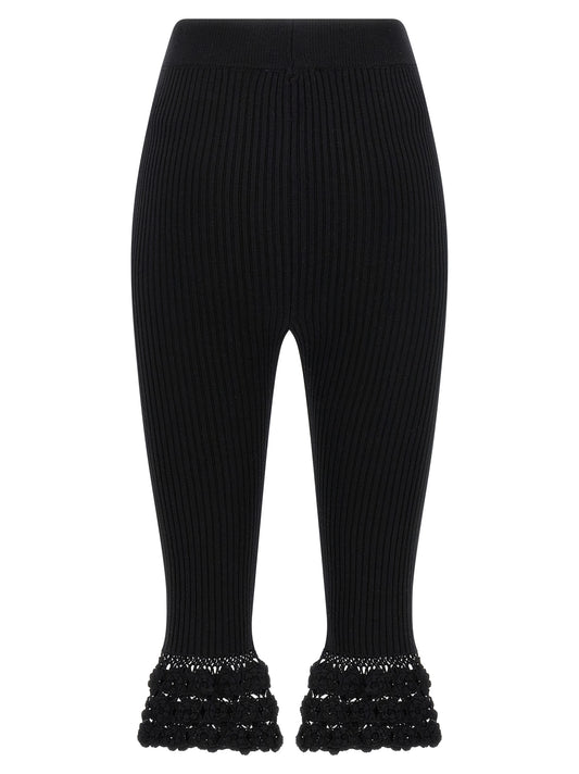 Ganni Black Organic Cotton Casual Pants