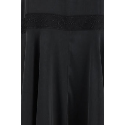 Ganni Black Silk Casual Dress