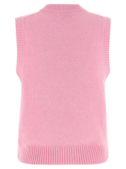 Ganni Multicolor Wool Sleeveles Sweater