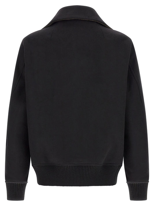Rick Owens Black Virgin Wool Bomber