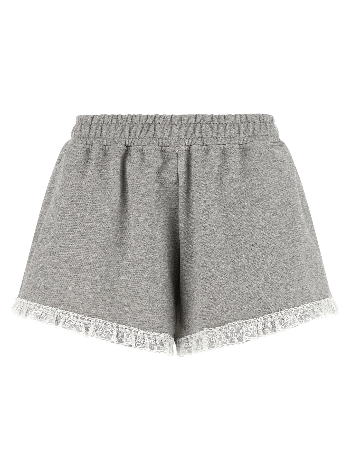 Ganni Gray Organic Cotton Bermuda Shorts