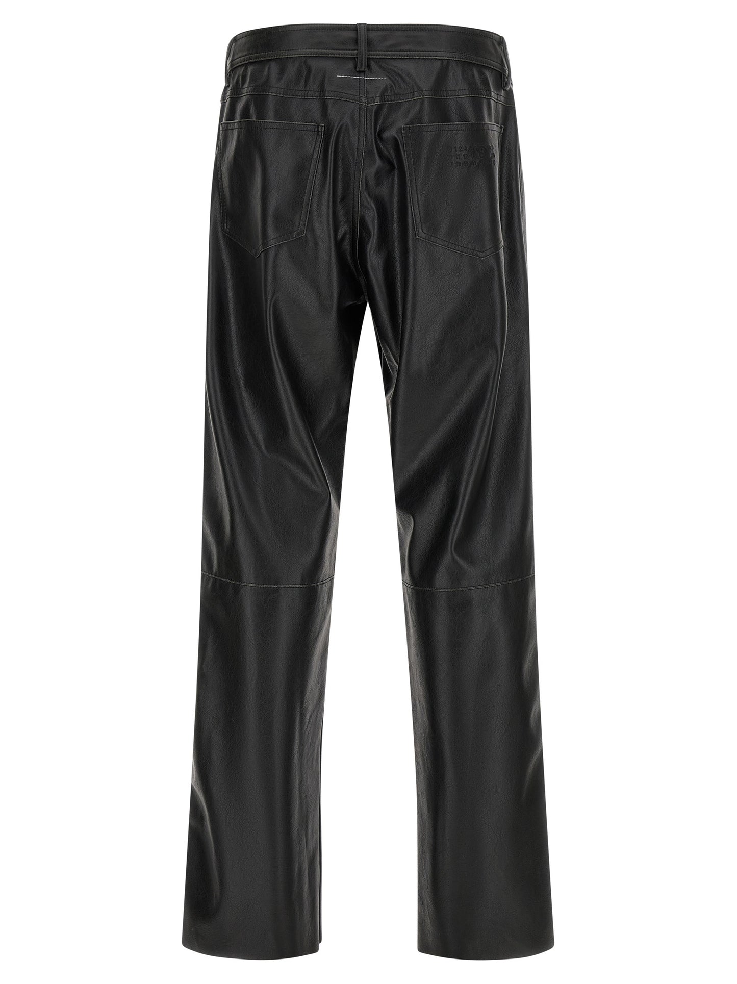 MM6 Maison Margiela Black Polyester Casual Pants