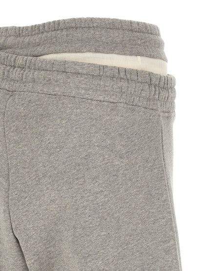 The Attico Gray Cotton Casual Pants