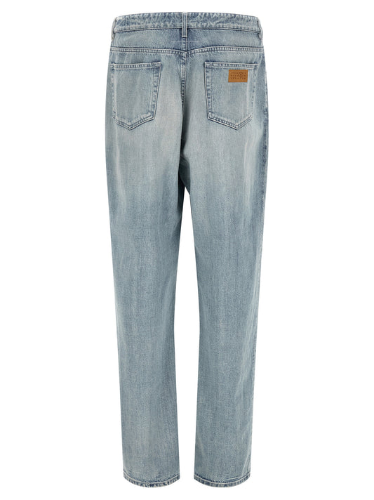 MM6 Maison Margiela Blue Cotton Straight-Leg Jeans