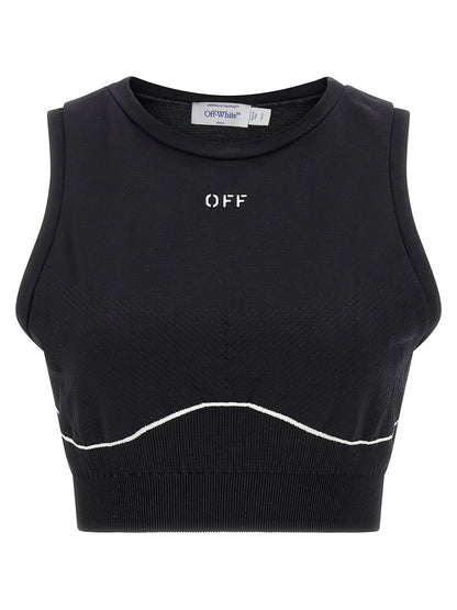 Off-White Black Polyamide Sport Bra