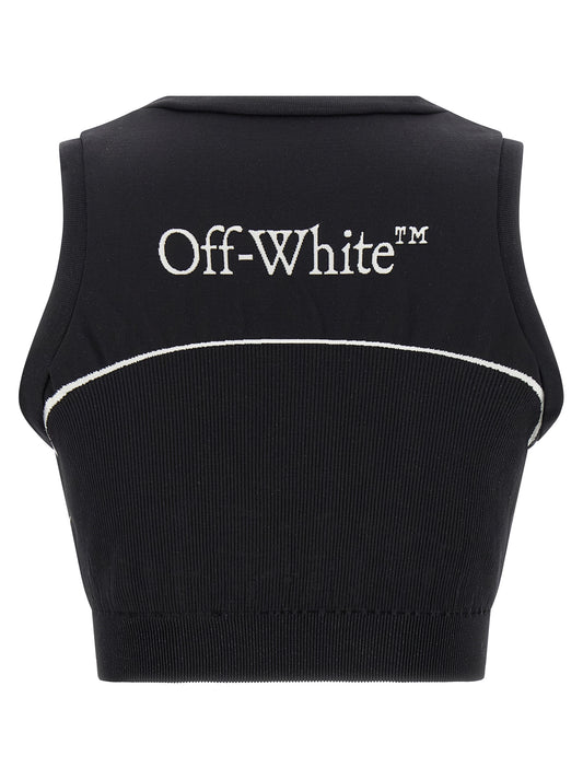 Off-White Black Polyamide Sport Bra