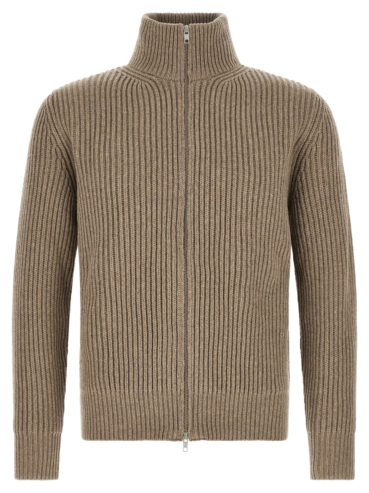 MM6 Maison Margiela Beige Wool Full-Length Jacket