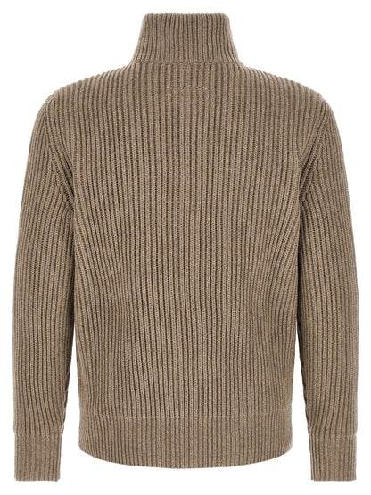 MM6 Maison Margiela Beige Wool Full-Length Jacket