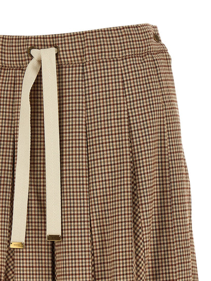 Moncler Beige Viscose Midi Skirt