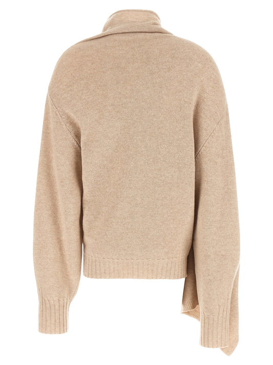 The Attico Beige Cashmere Cardigan