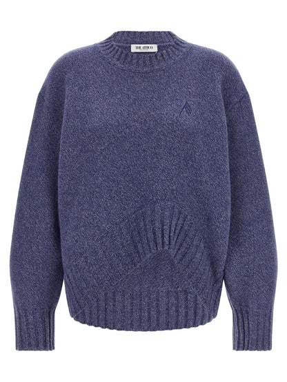 The Attico Blue Virgin Wool Cardigan