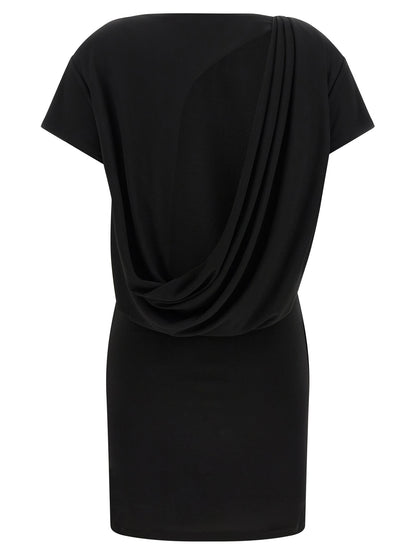 Jacquemus Black Viscose Short Dress