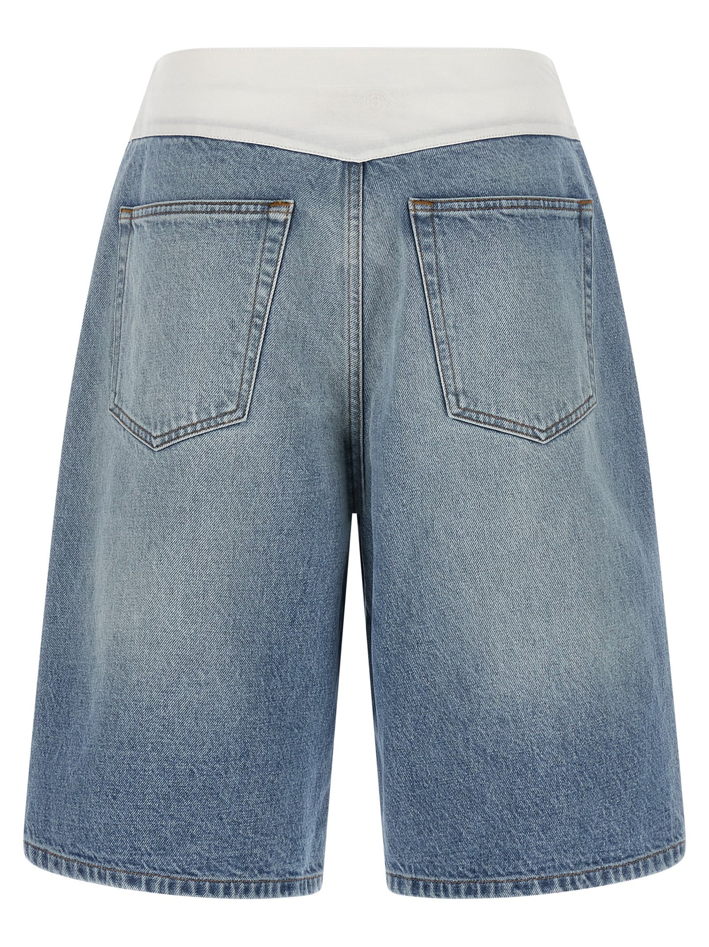 MM6 Maison Margiela Blue Cotton Bermuda Shorts