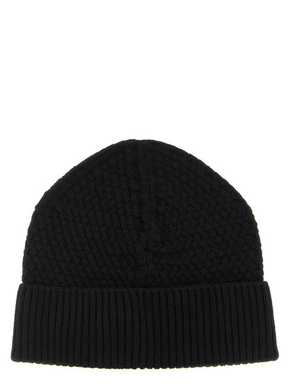 Moncler Black Leather Beanie