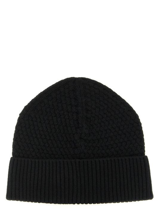 Moncler Black Leather Beanie