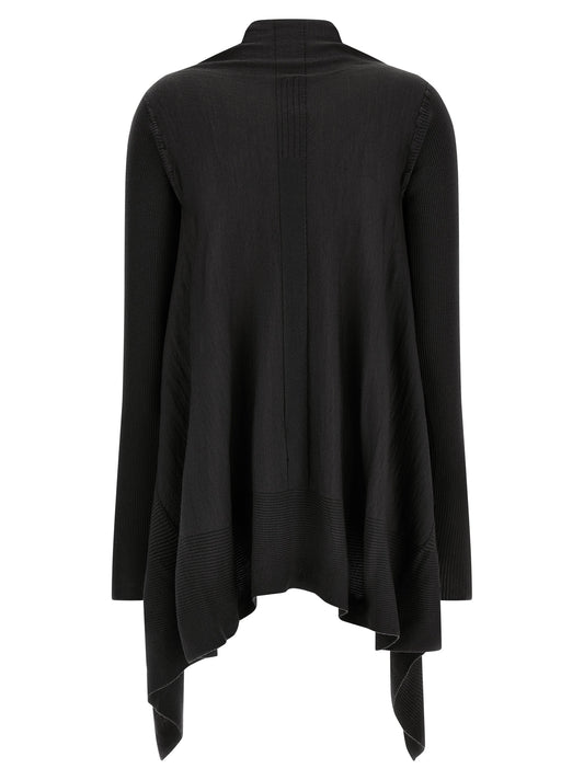 Rick Owens Black Cotton Cardigan