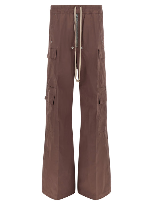 Rick Owens Brown Cotton Flared Pants
