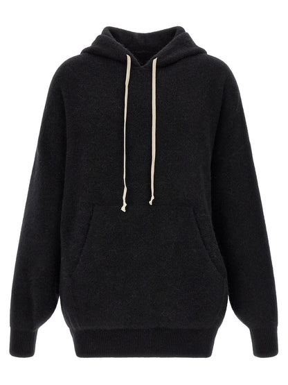 Rick Owens Black Marabou Sweatshirt