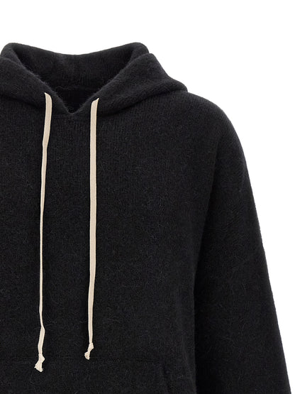 Rick Owens Black Marabou Sweatshirt