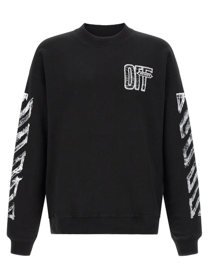 Off-White Black Cotton Sweatshirt