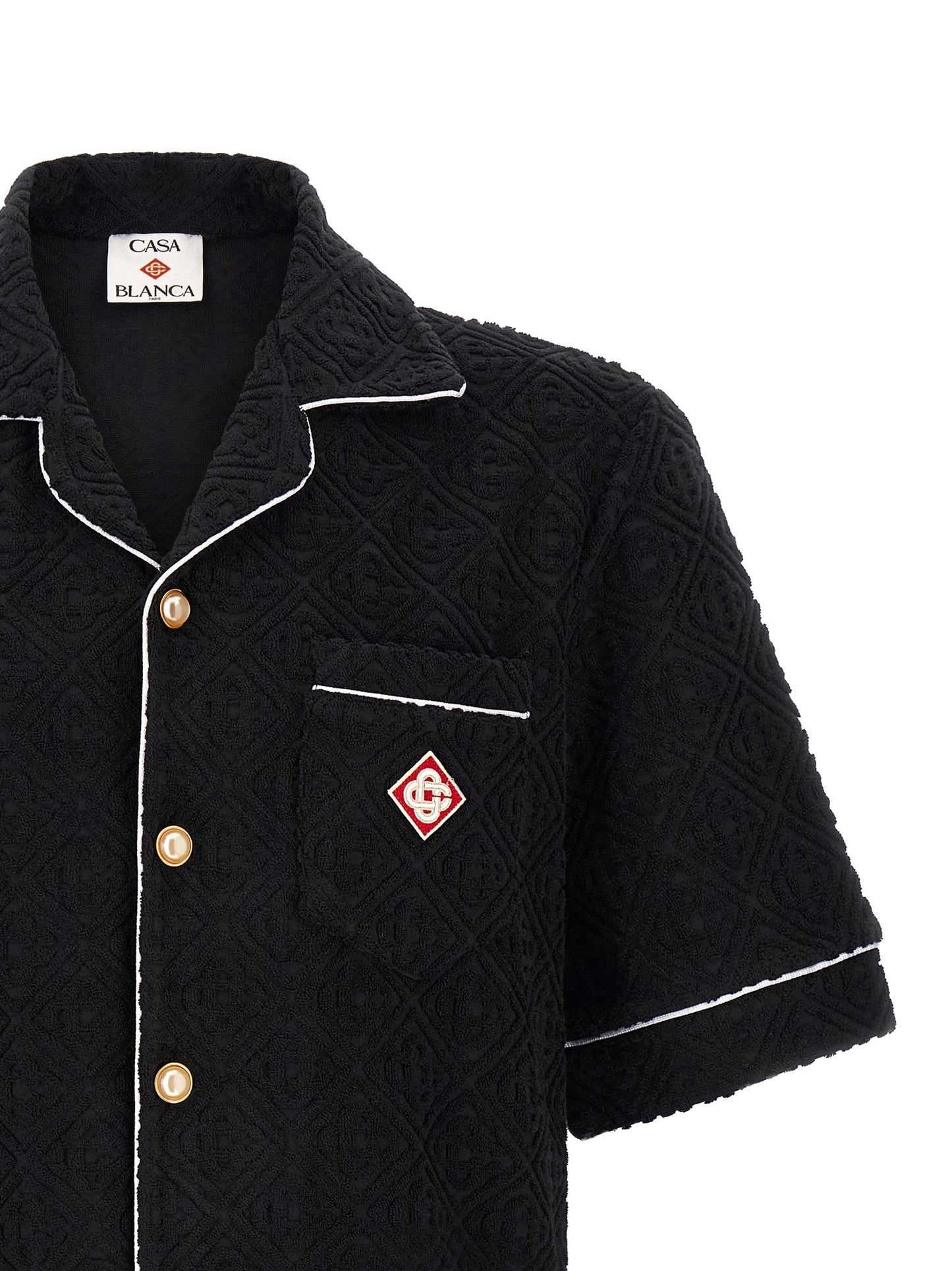 Casablanca Black Cotton Pattern Shirt