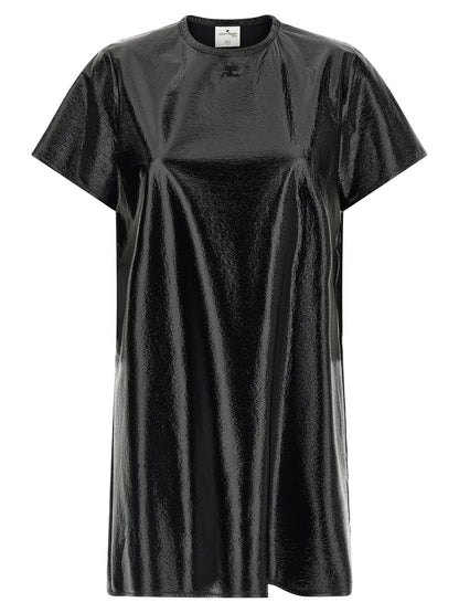 Courrèges Black Viscose Short Dress