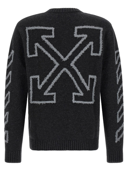 Off-White Gray Wool Cardigan