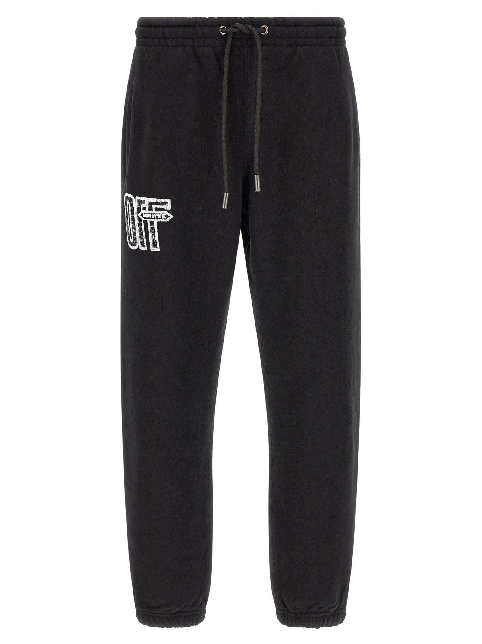 Off-White Black Cotton Joggers (Workout Pants)
